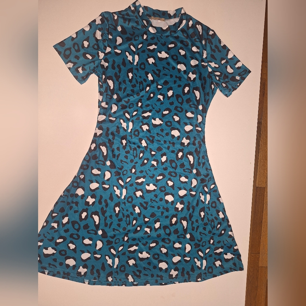Acevog Blue Leopard Print Kids Bodysuit